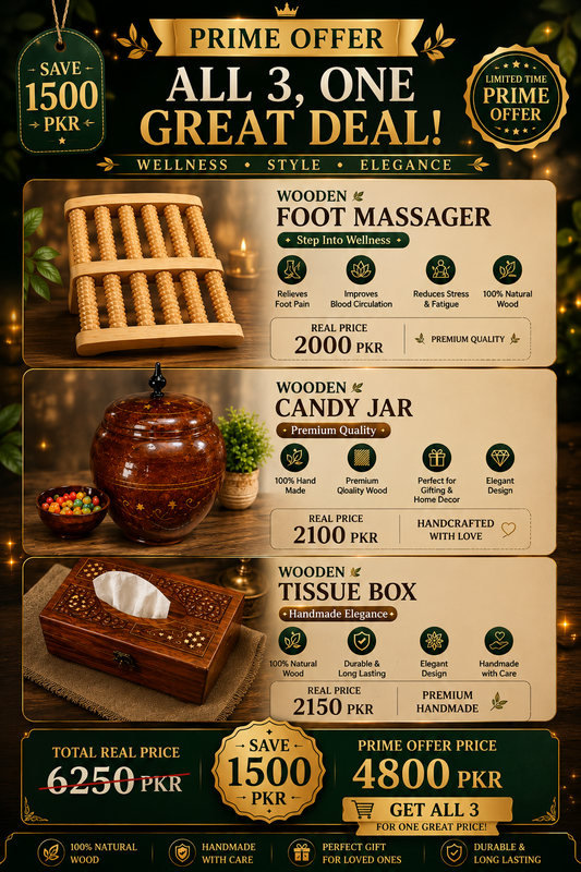 foot masager and candy jar and tissue cover